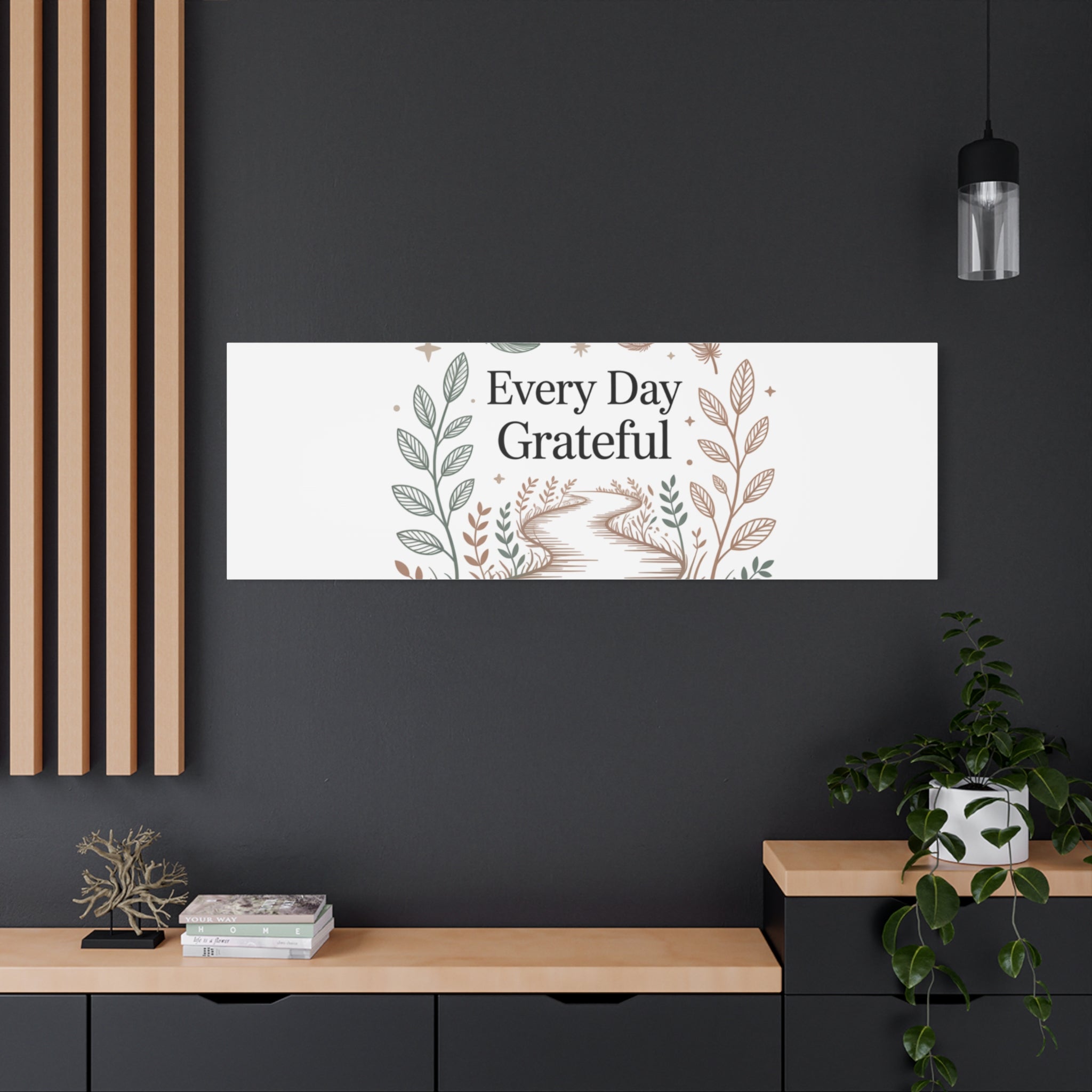Every Day Grateful Canvas | Soft Everyday Grace Decor, Prayer Corner Art