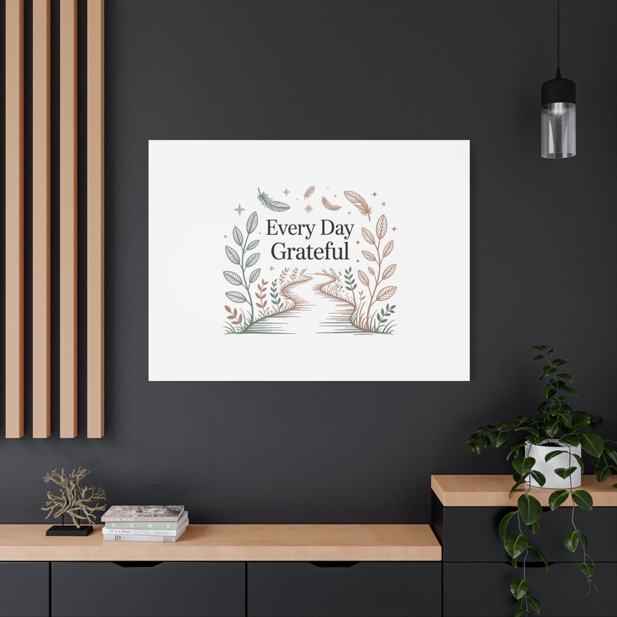 Every Day Grateful Canvas | Soft Everyday Grace Decor, Prayer Corner Art