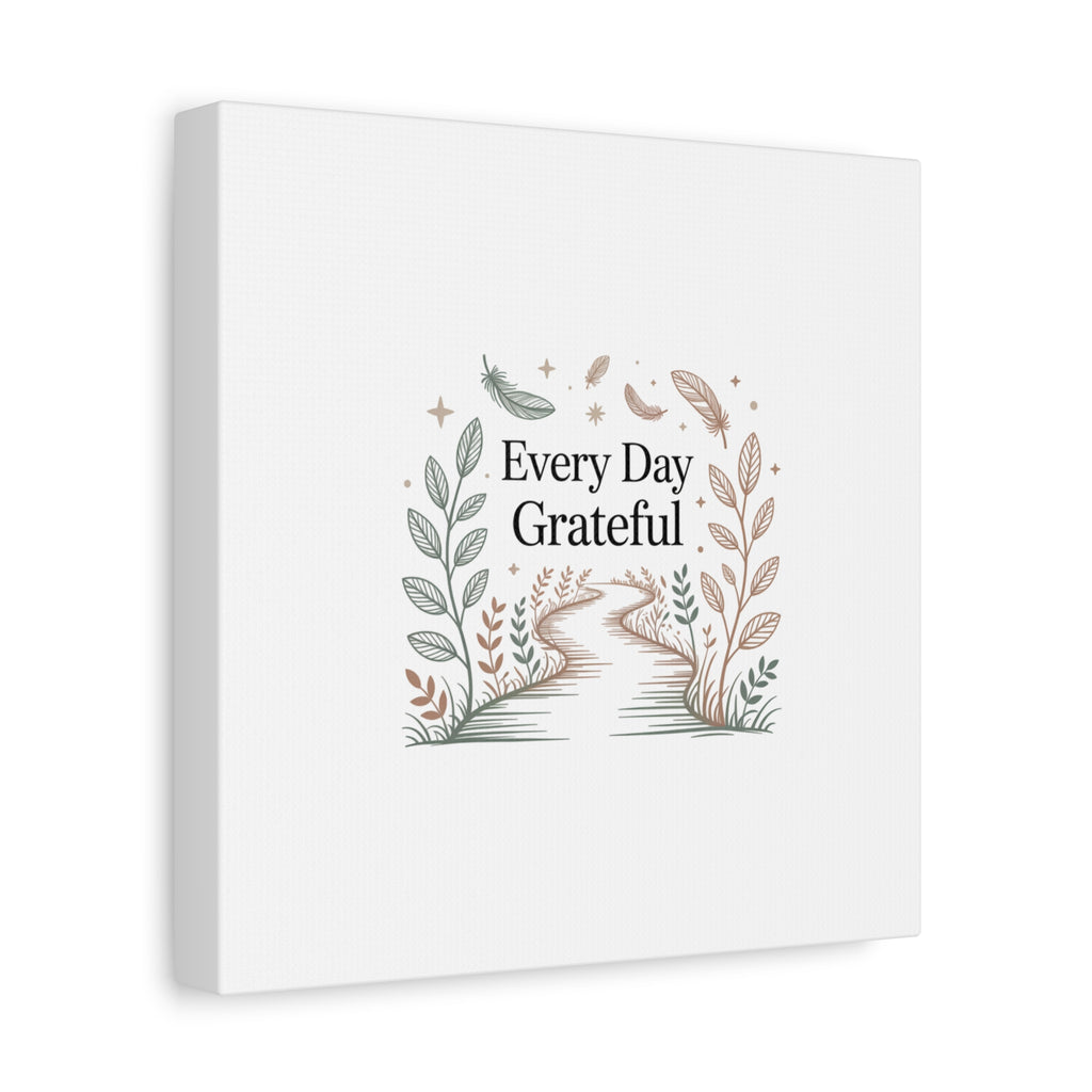 Every Day Grateful Canvas | Soft Everyday Grace Decor, Prayer Corner Art