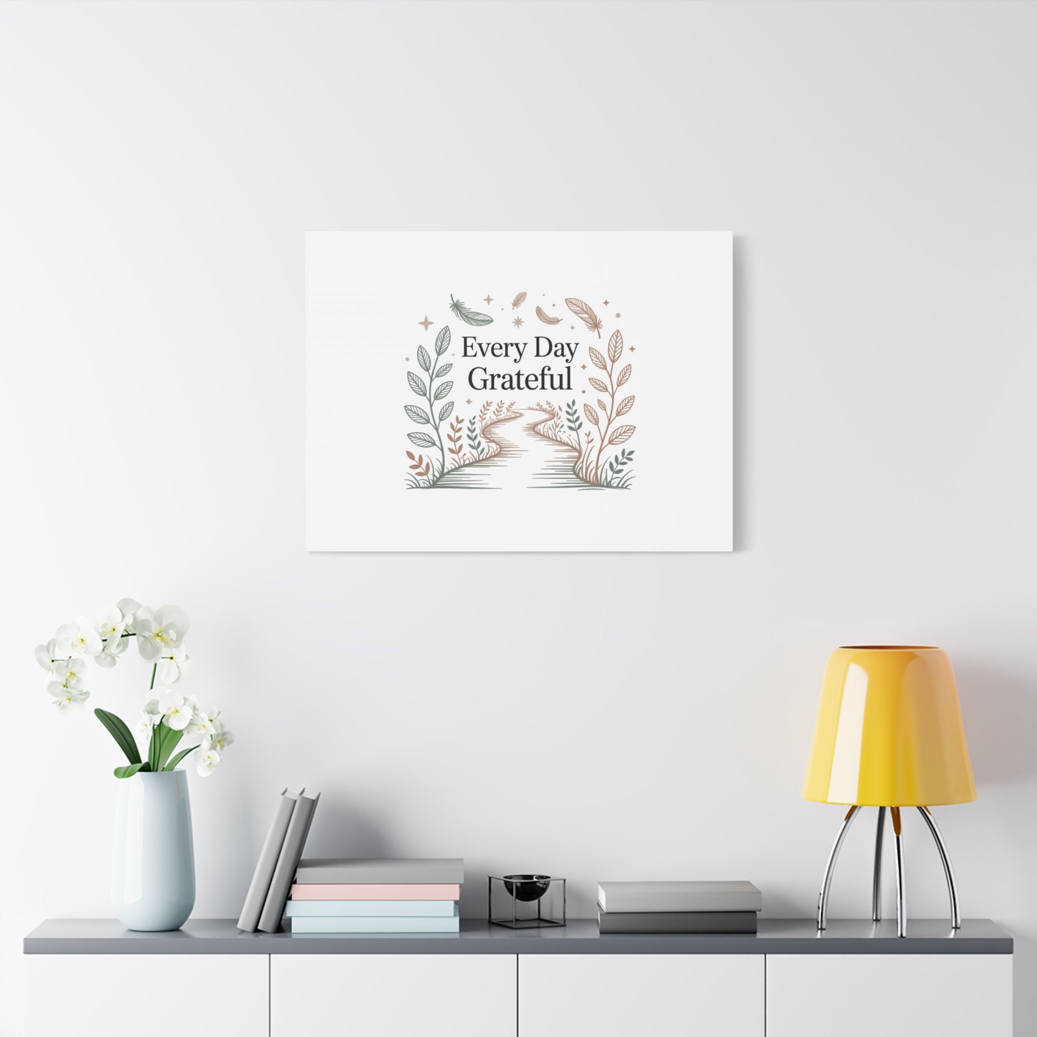Every Day Grateful Canvas | Soft Everyday Grace Decor, Prayer Corner Art