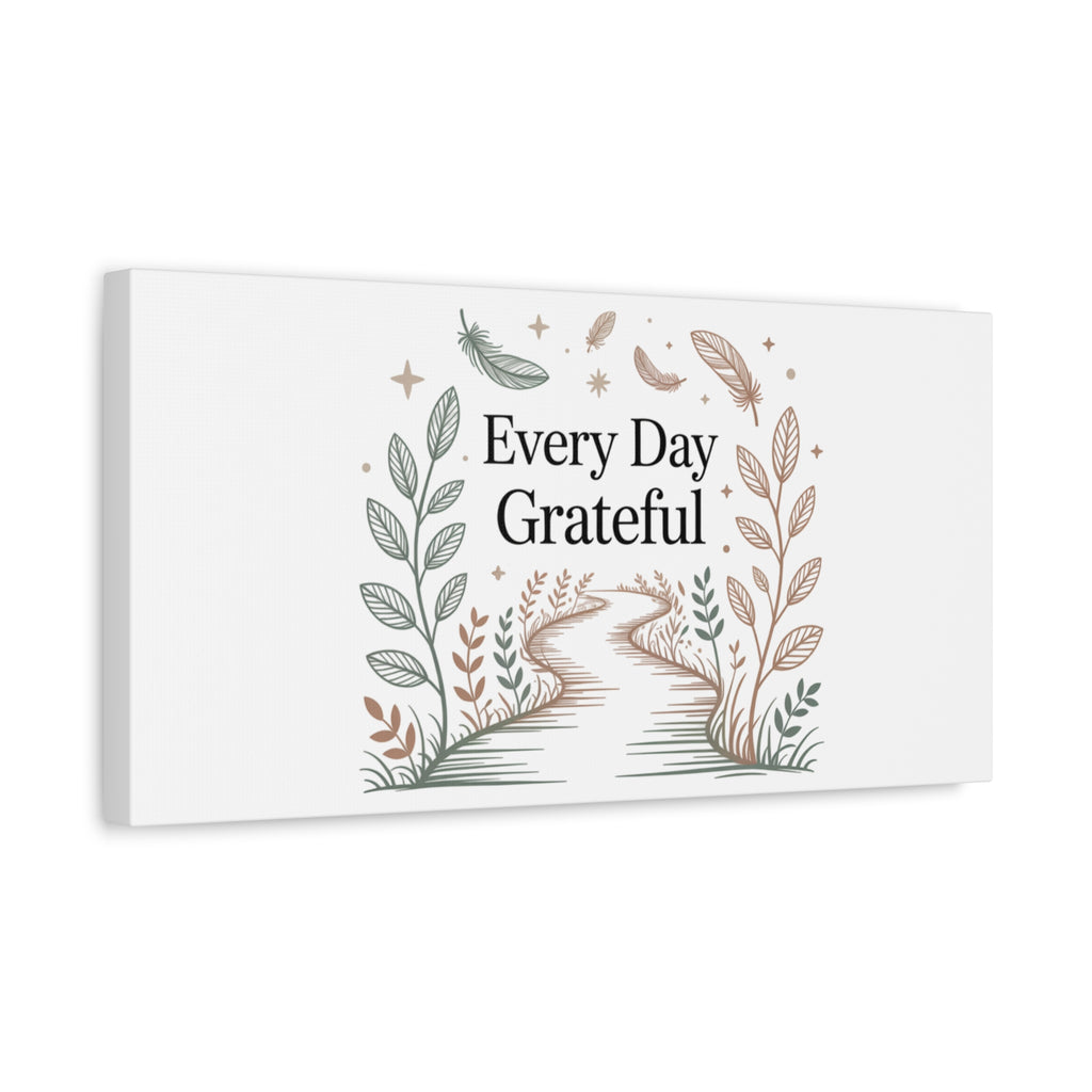 Every Day Grateful Canvas | Soft Everyday Grace Decor, Prayer Corner Art