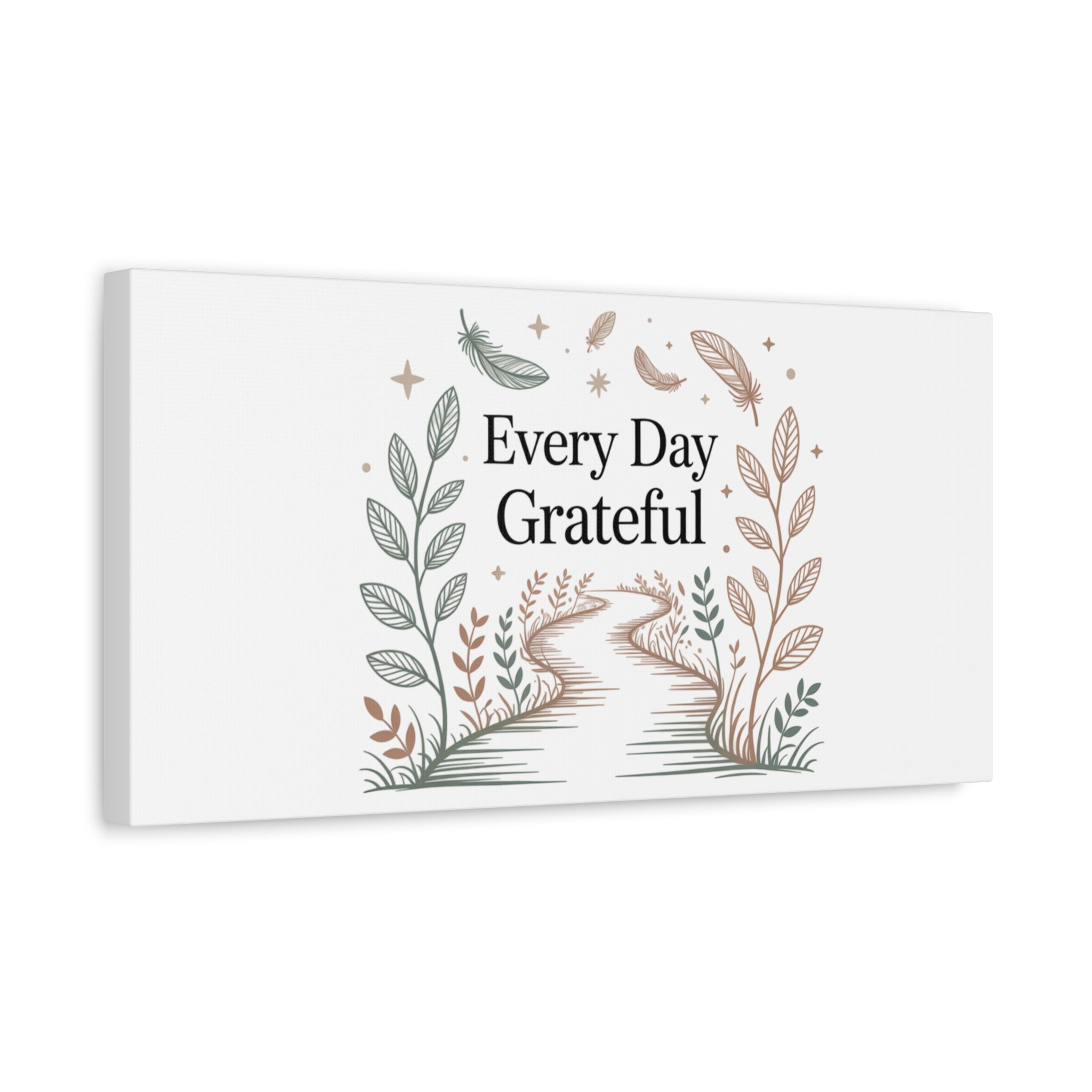 Every Day Grateful Canvas | Soft Everyday Grace Decor, Prayer Corner Art