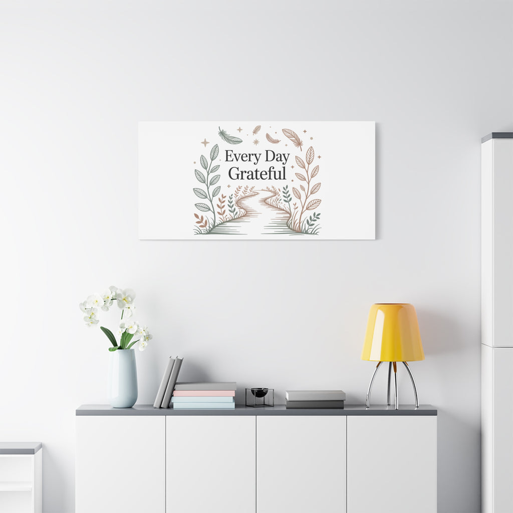 Every Day Grateful Canvas | Soft Everyday Grace Decor, Prayer Corner Art