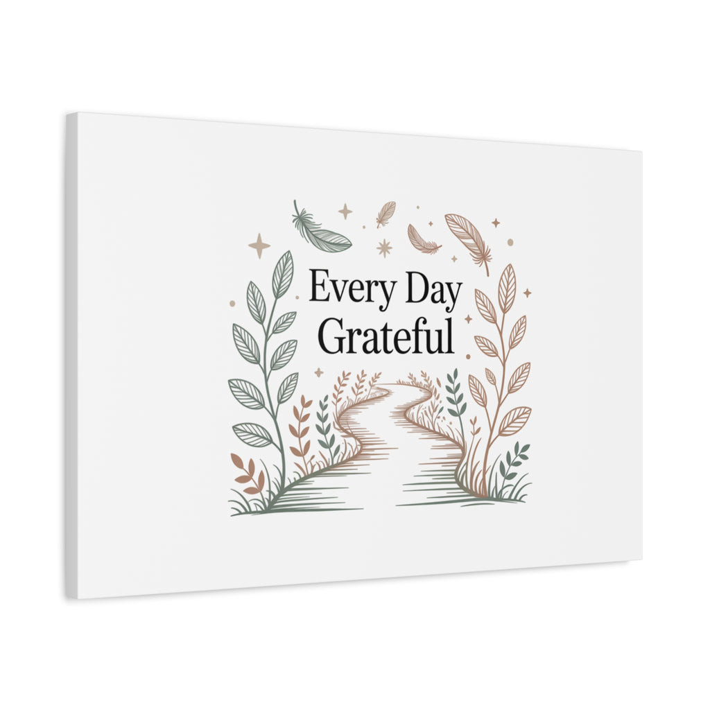 Every Day Grateful Canvas | Soft Everyday Grace Decor, Prayer Corner Art