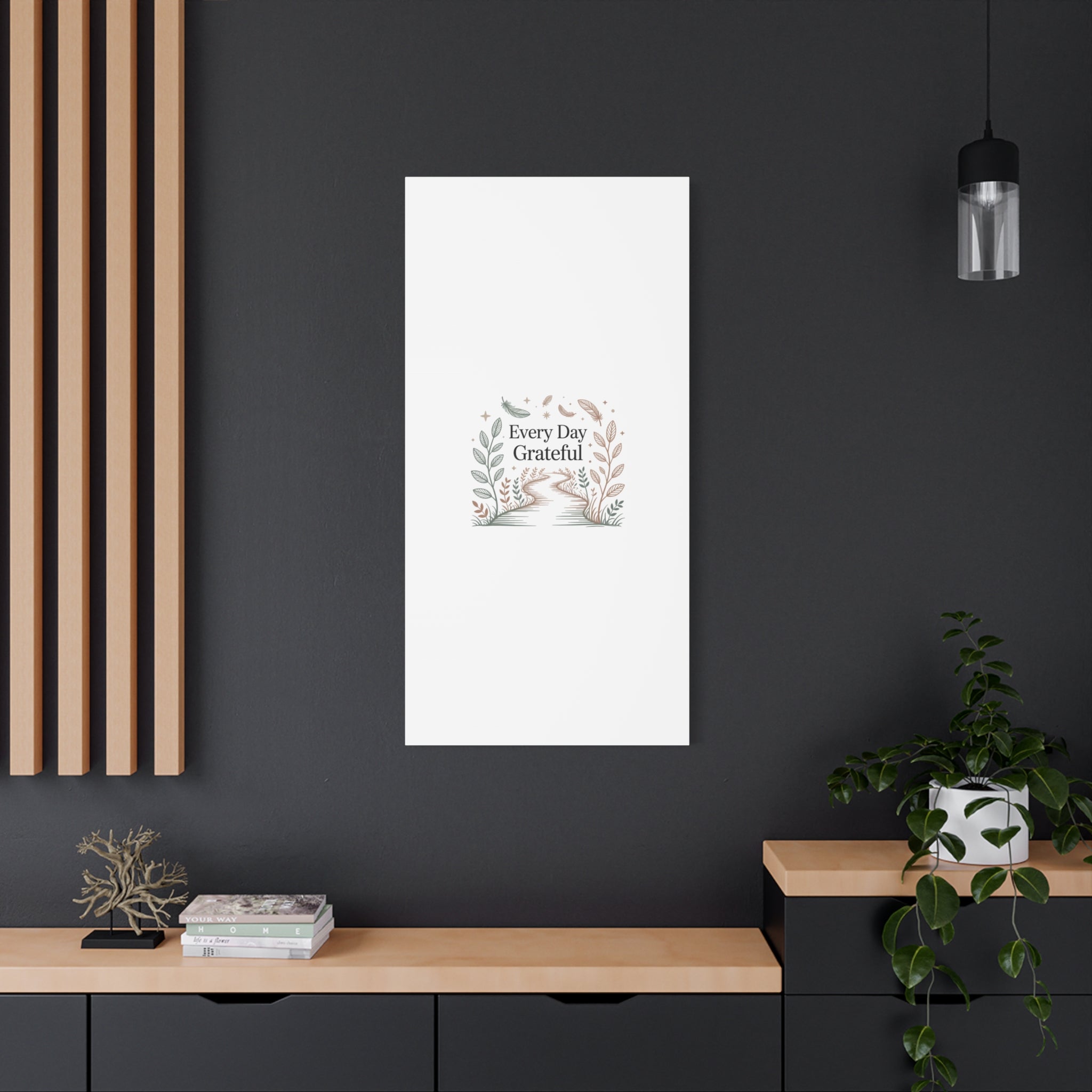 Every Day Grateful Canvas | Soft Everyday Grace Decor, Prayer Corner Art
