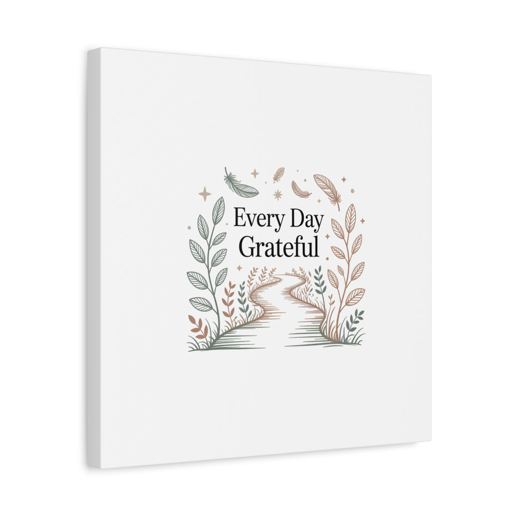 Every Day Grateful Canvas | Soft Everyday Grace Decor, Prayer Corner Art