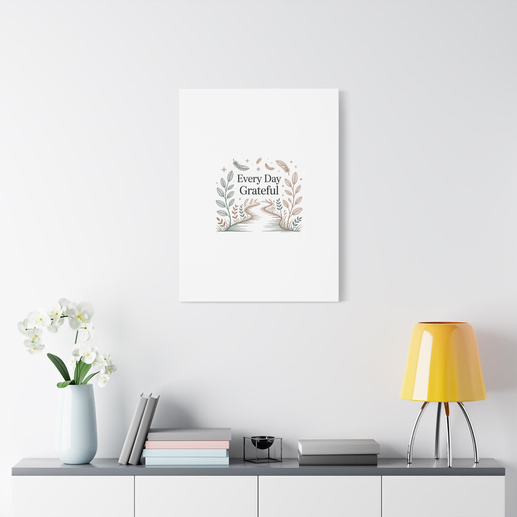 Every Day Grateful Canvas | Soft Everyday Grace Decor, Prayer Corner Art