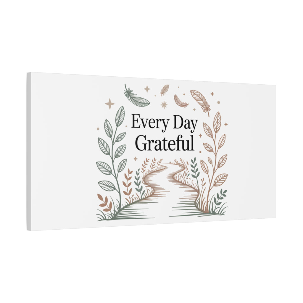 Every Day Grateful Canvas | Soft Everyday Grace Decor, Prayer Corner Art