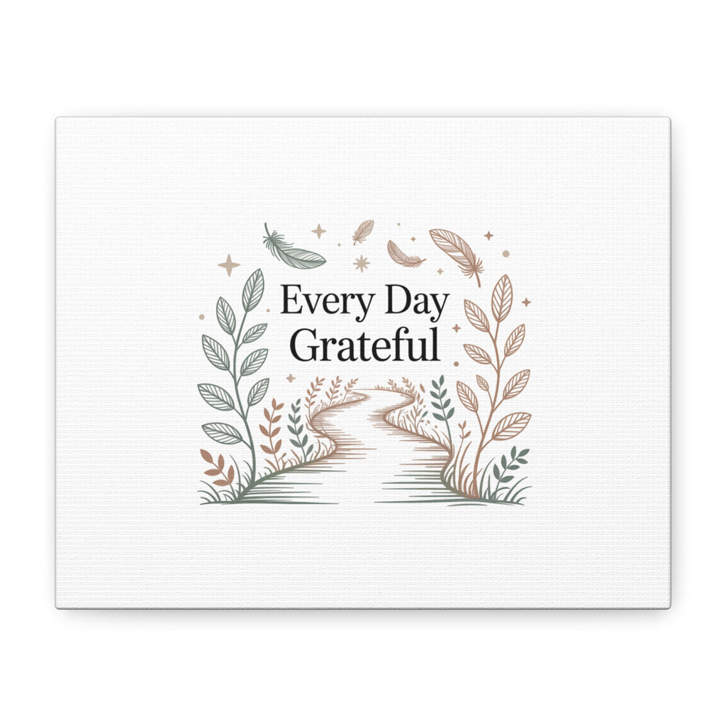 Every Day Grateful Canvas | Soft Everyday Grace Decor, Prayer Corner Art