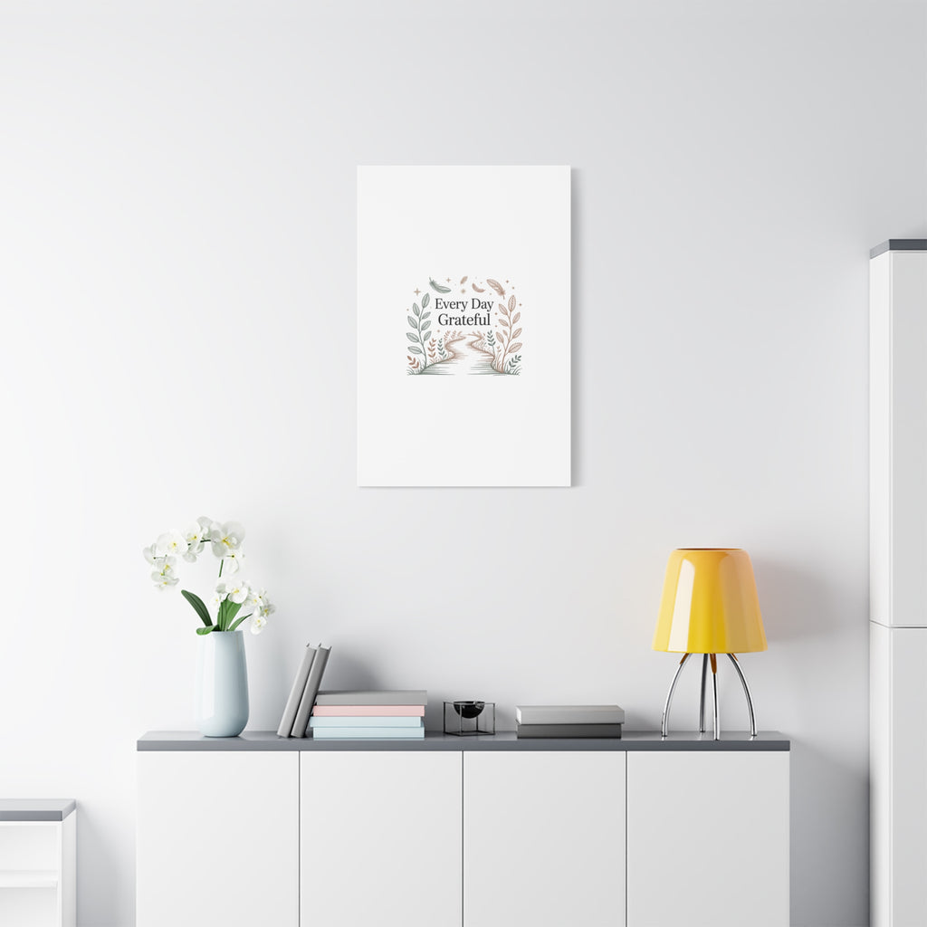 Every Day Grateful Canvas | Soft Everyday Grace Decor, Prayer Corner Art