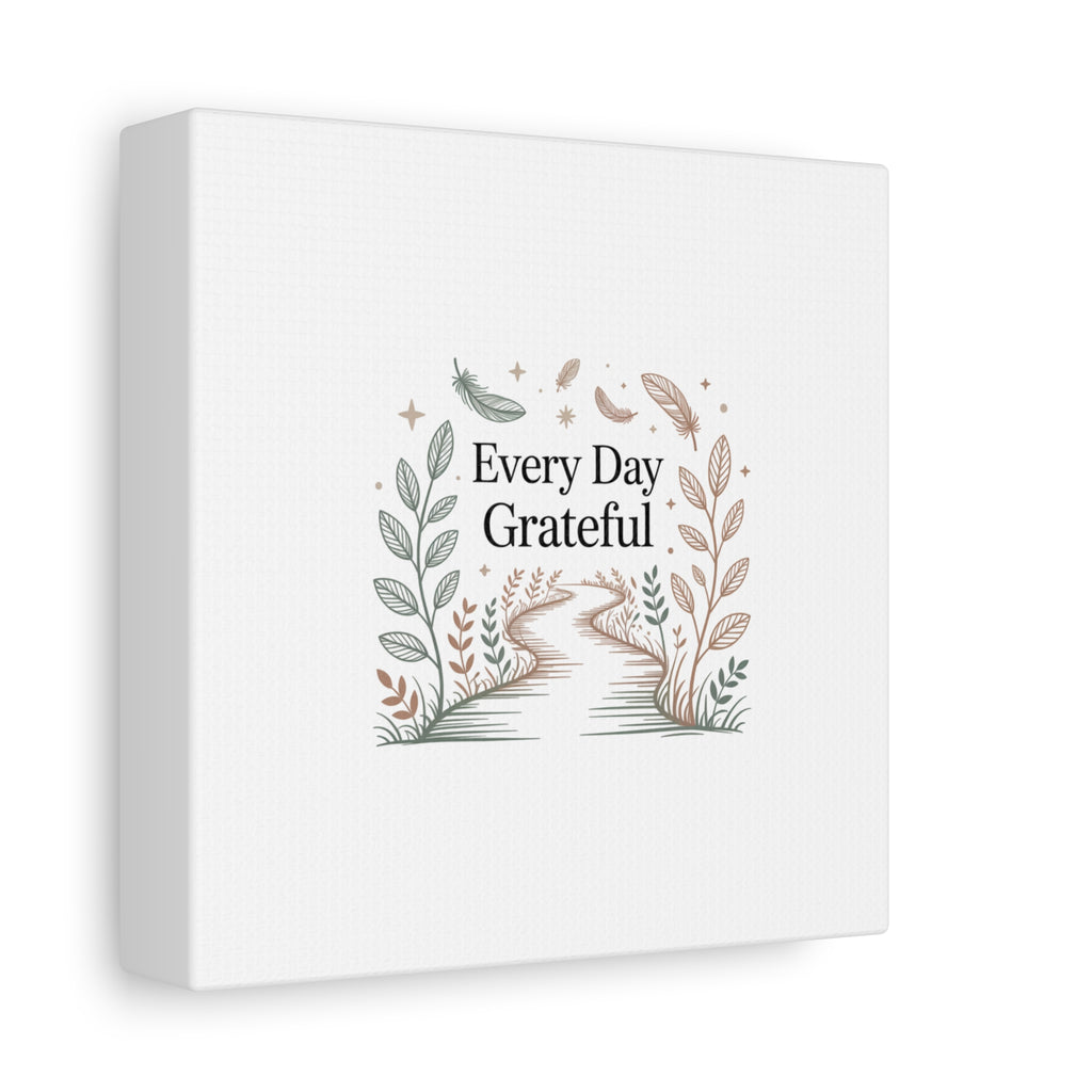 Every Day Grateful Canvas | Soft Everyday Grace Decor, Prayer Corner Art