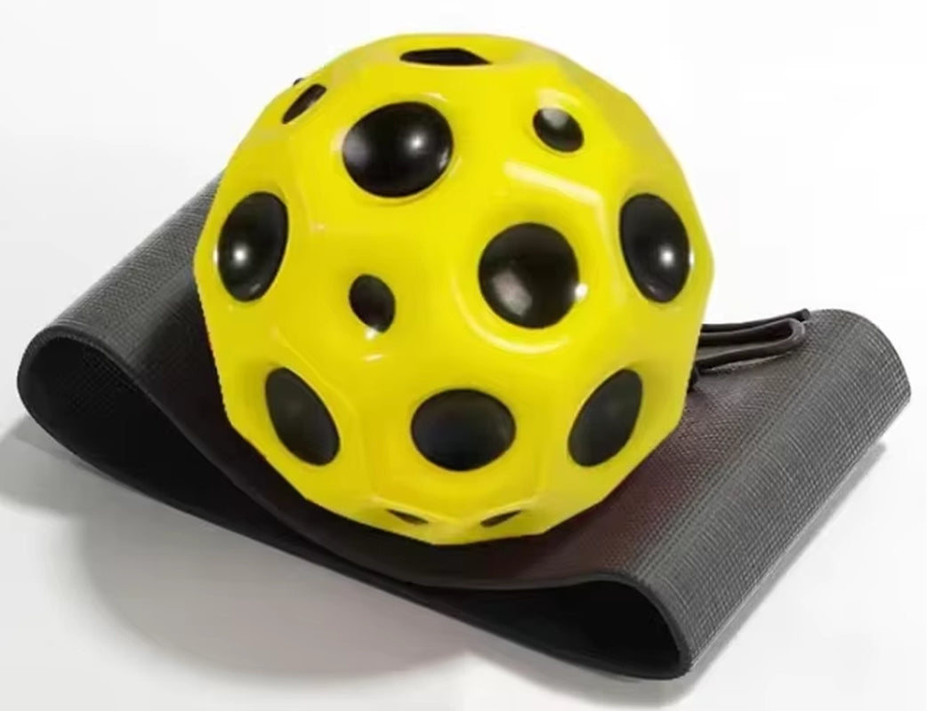 High Elastic Decompression Moon Stone Ball with Rebound Rope for Kids and Seniors Fun Stress Relief Outdoor Fitness Toy